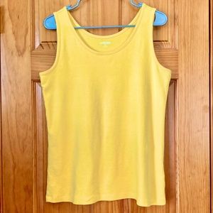 Womens yellow Lands’ End size medium tank top